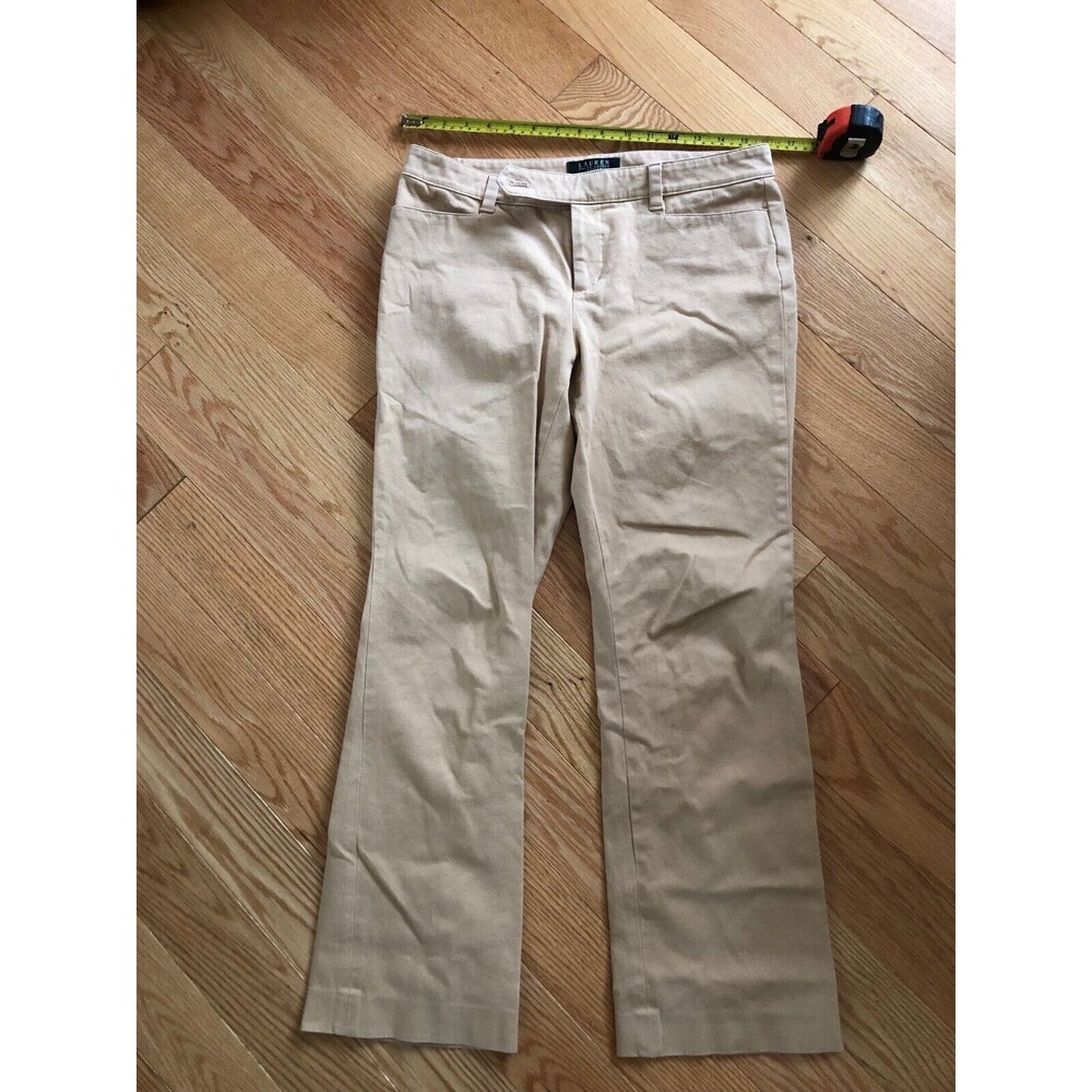 Lauren Ralph Lauren Petite Adele Pants size 8P Khaki Beige